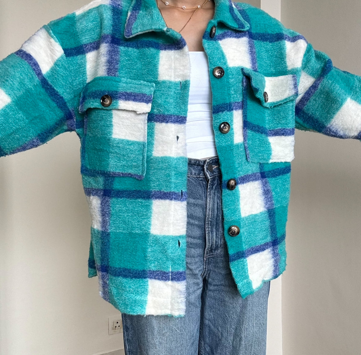 Blue Checkered Shacket - 18