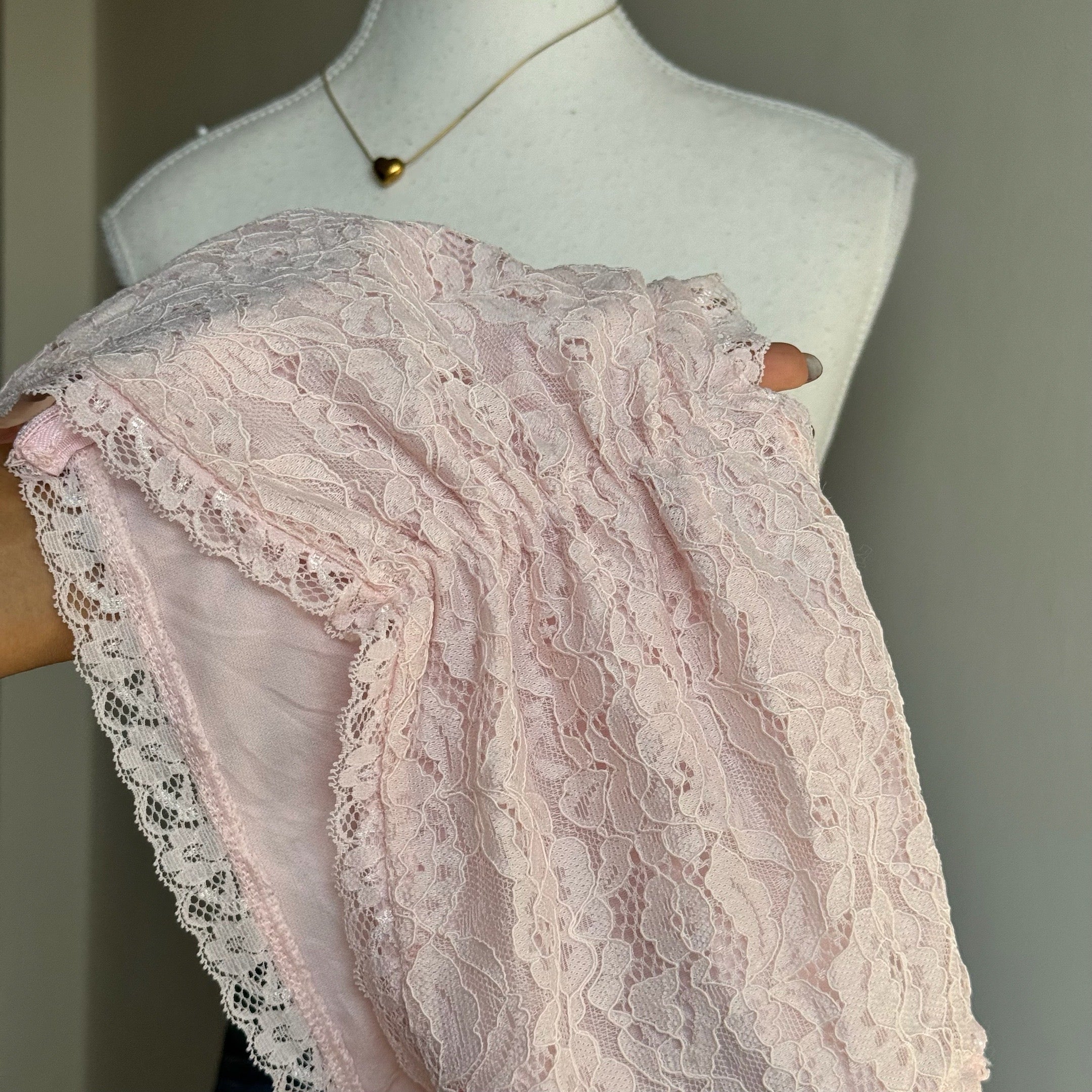 Baby Pink Lacy Cami Top