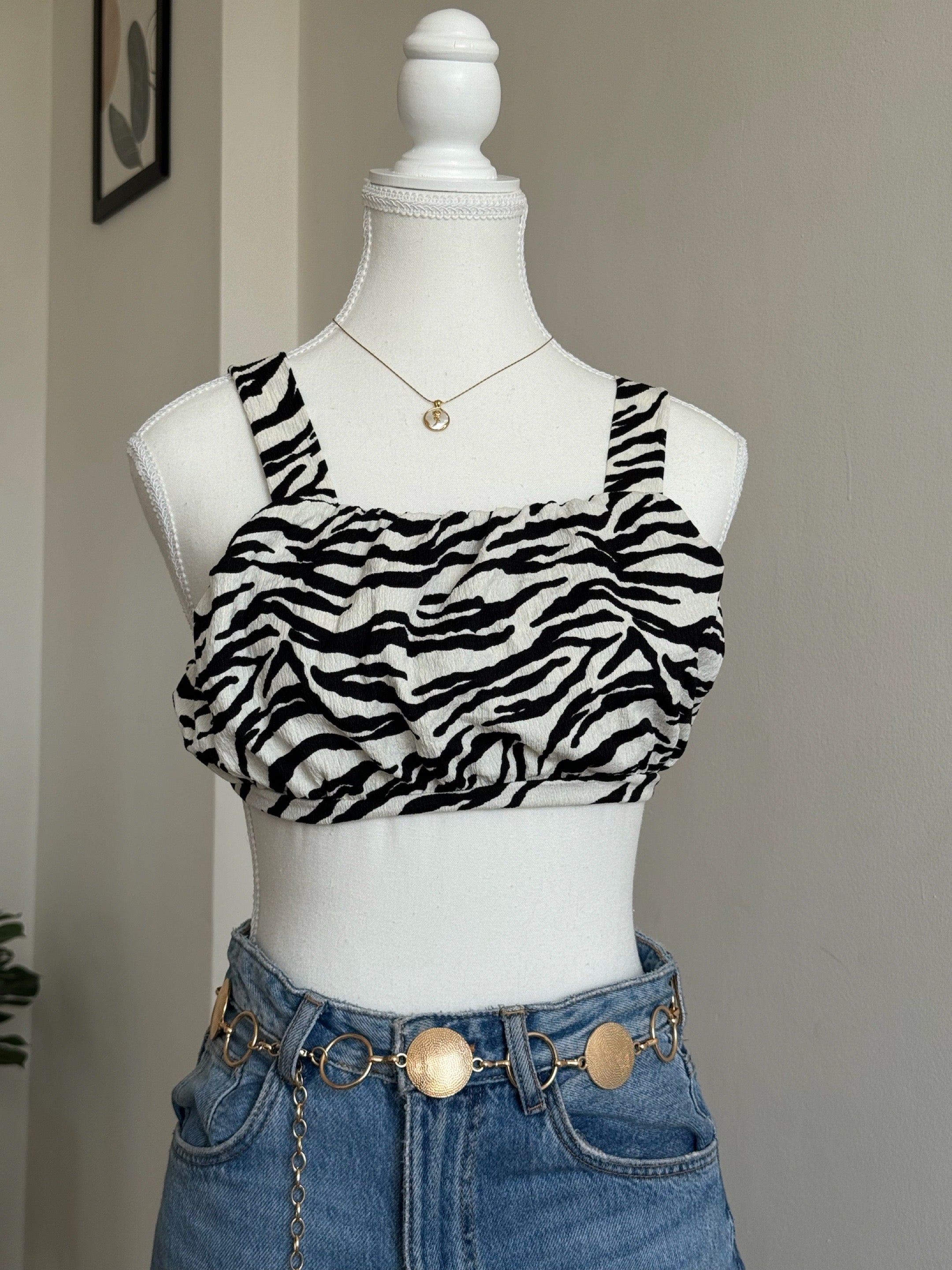 Zebra Print Crop Top