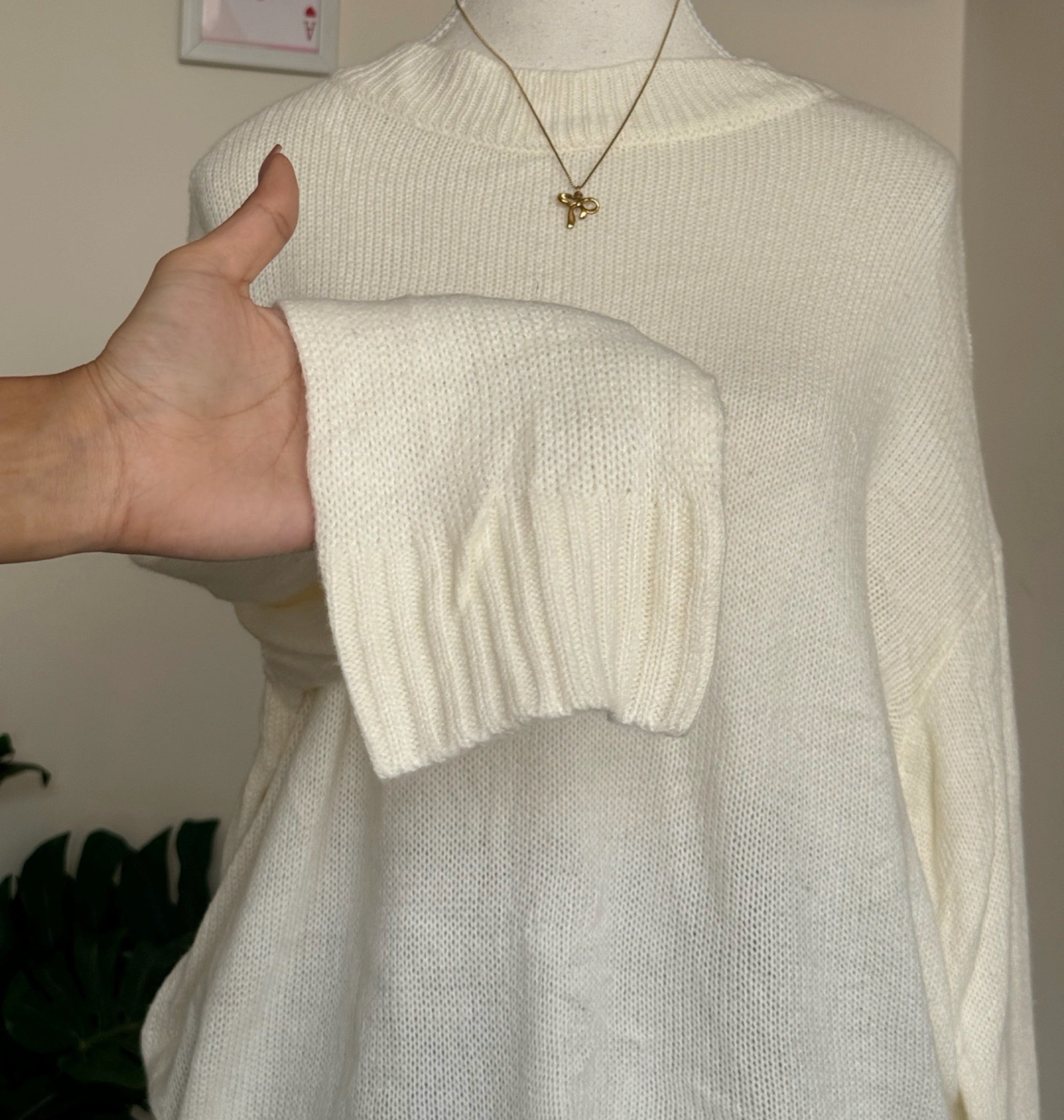 White Crewneck Sweater