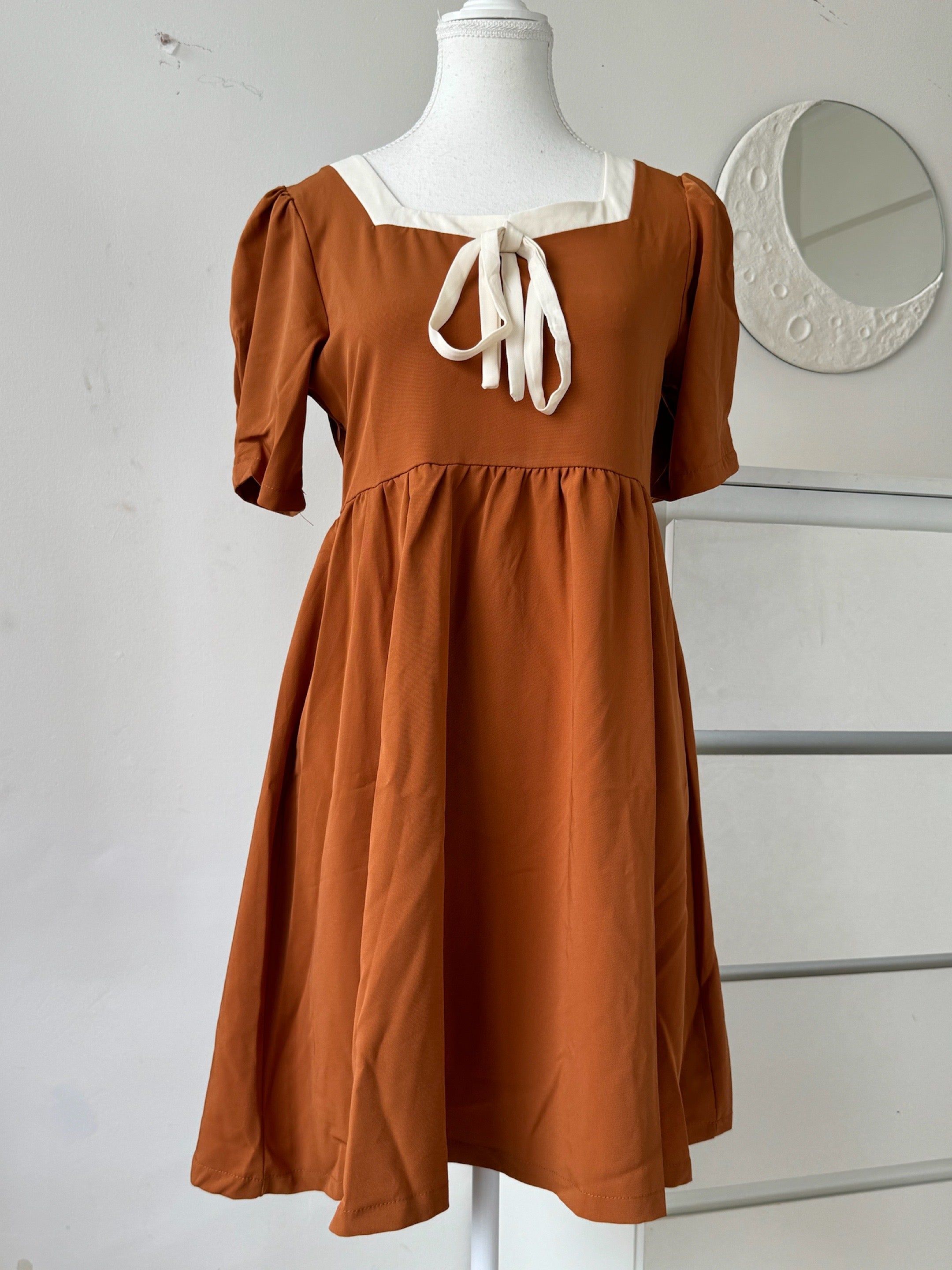 Tan Ribbon Dress