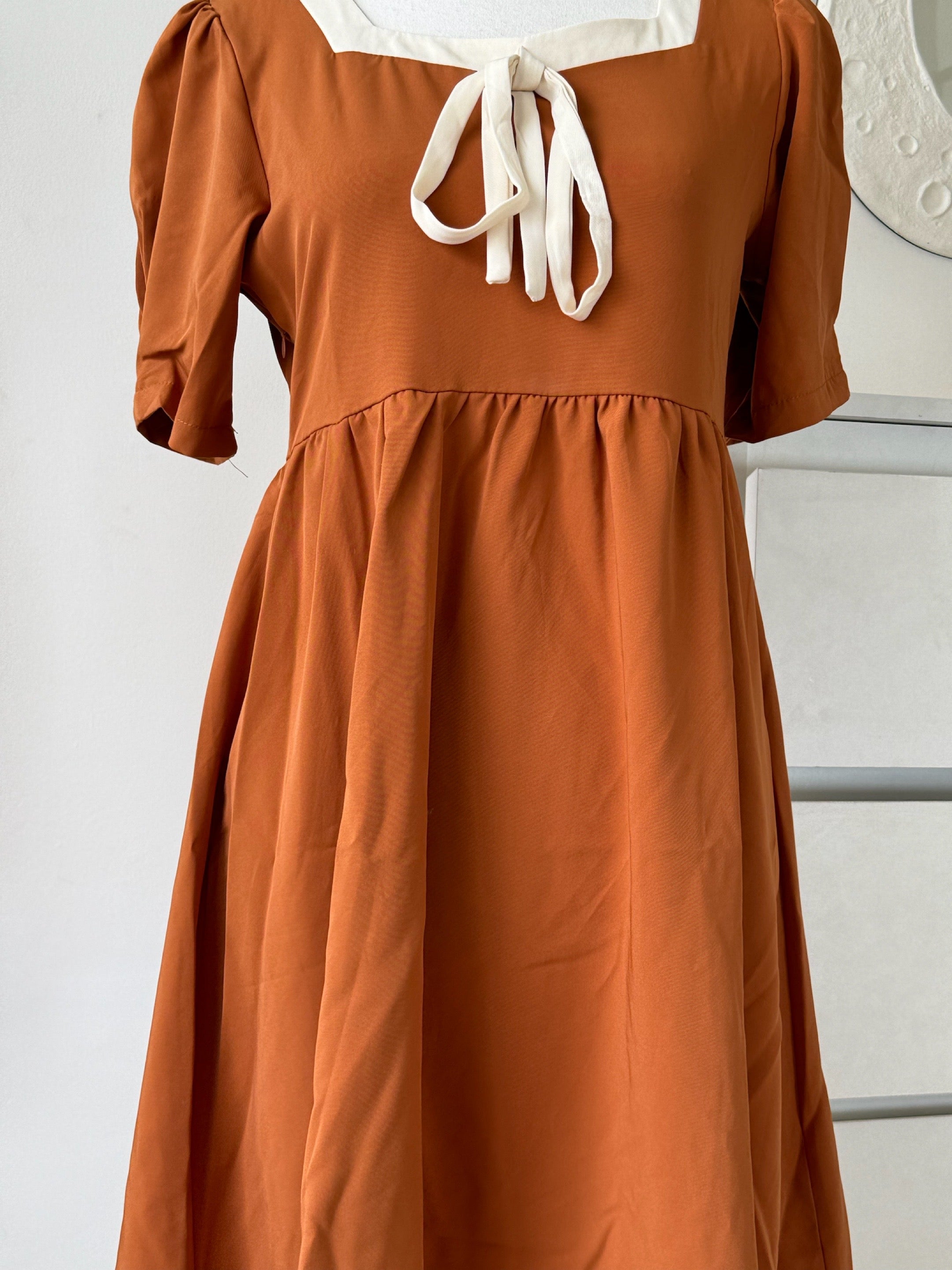 Tan Ribbon Dress