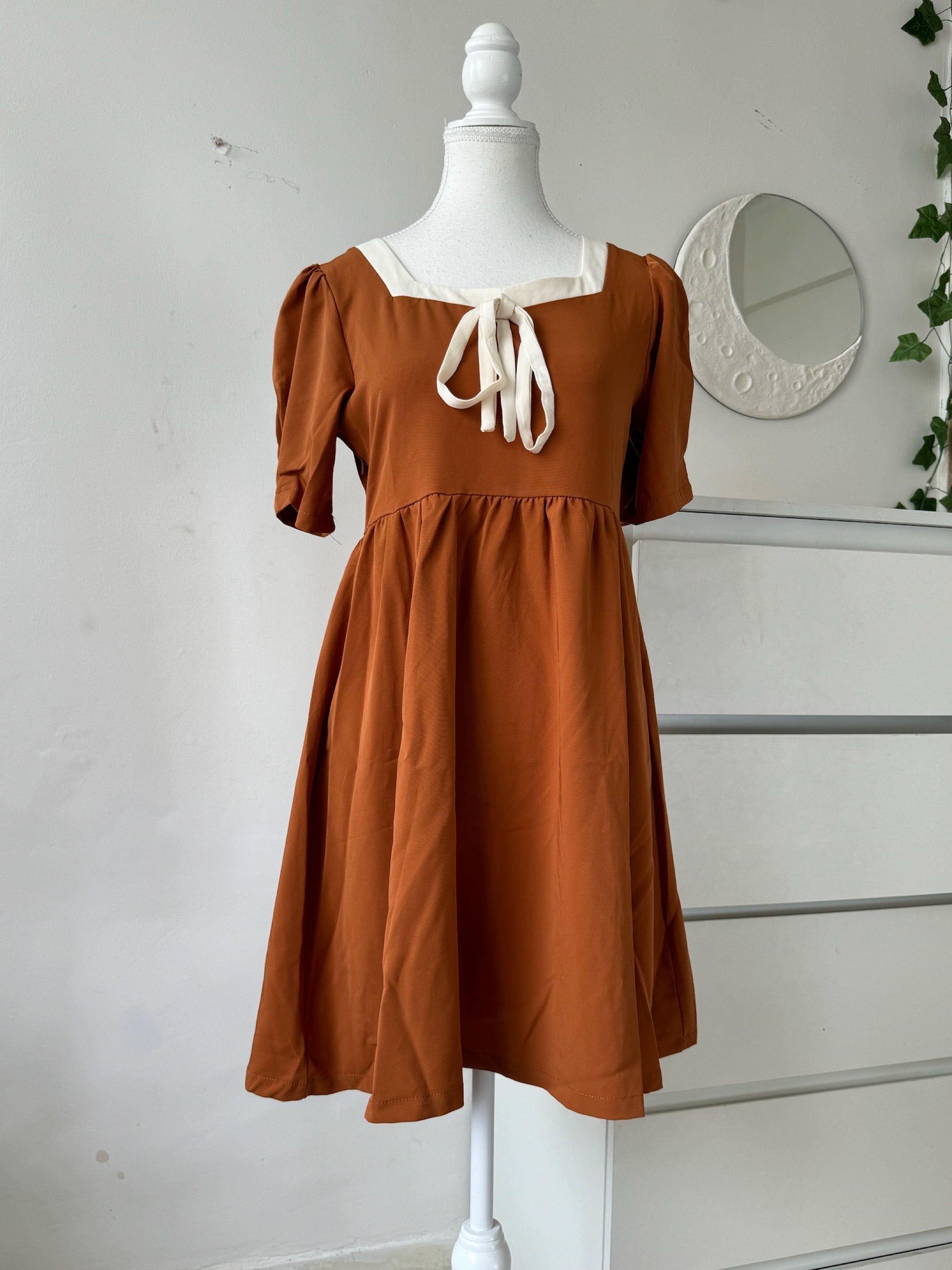 Tan Ribbon Dress