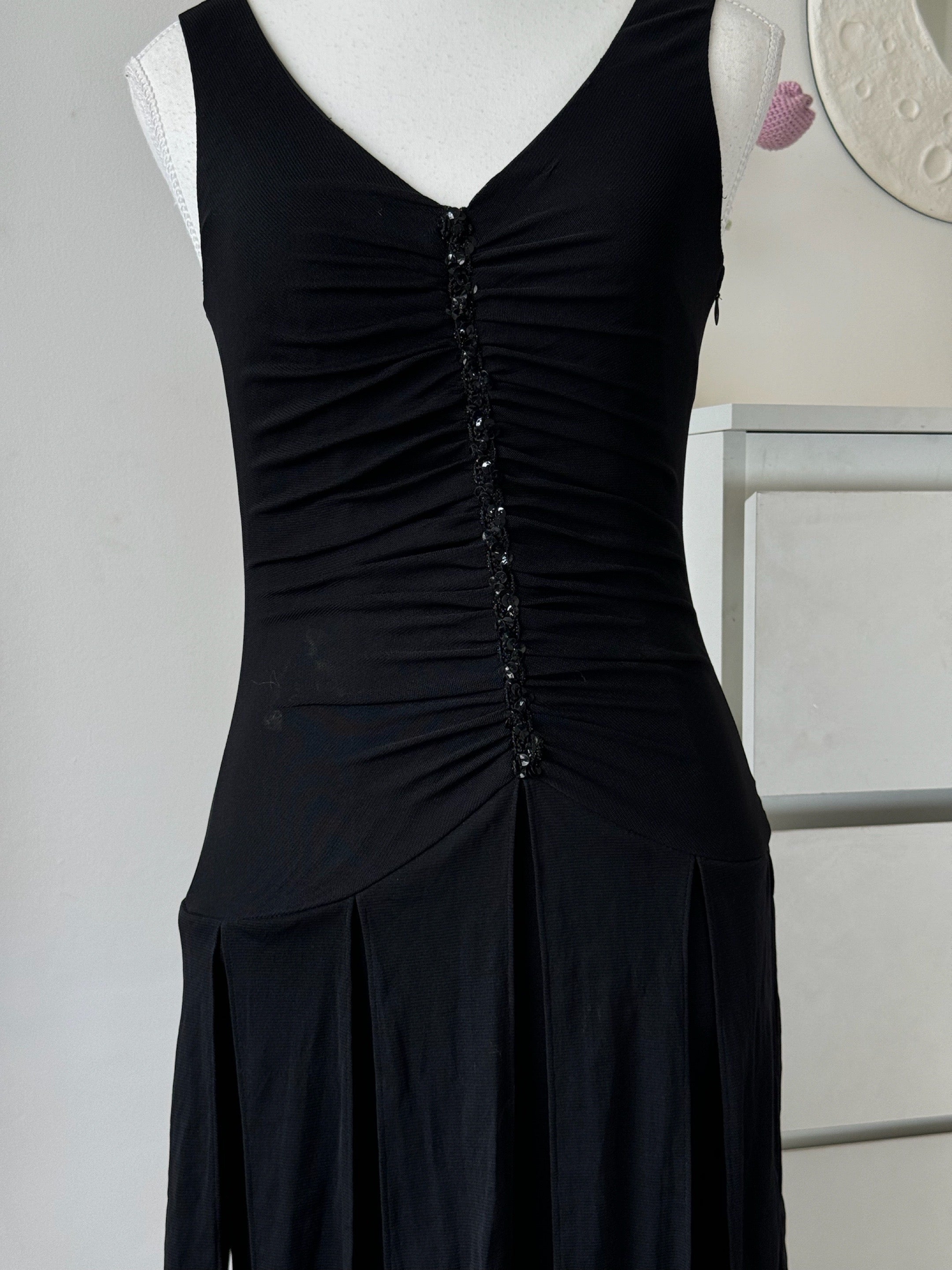 Black V-Neck Dress