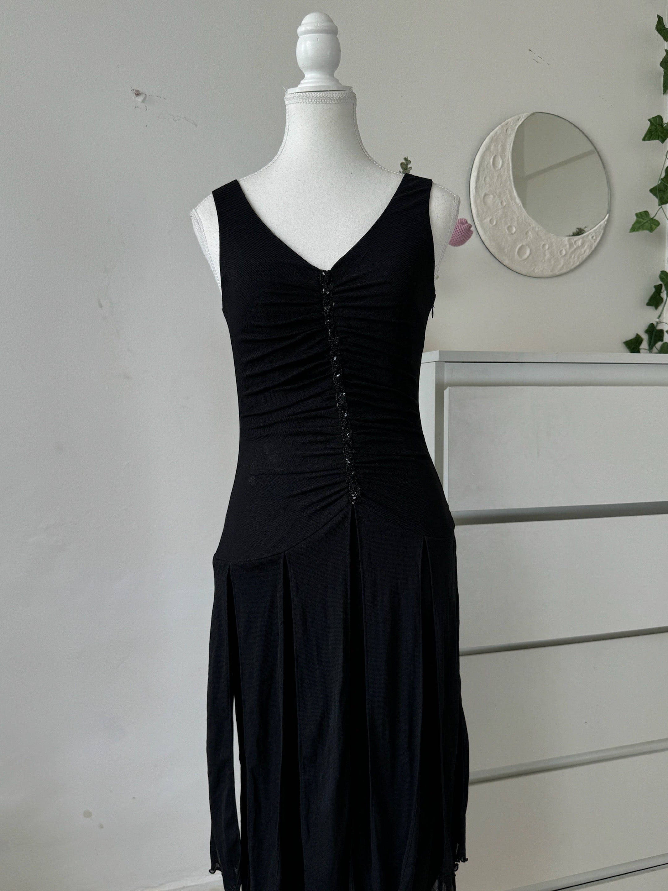 Black V-Neck Dress