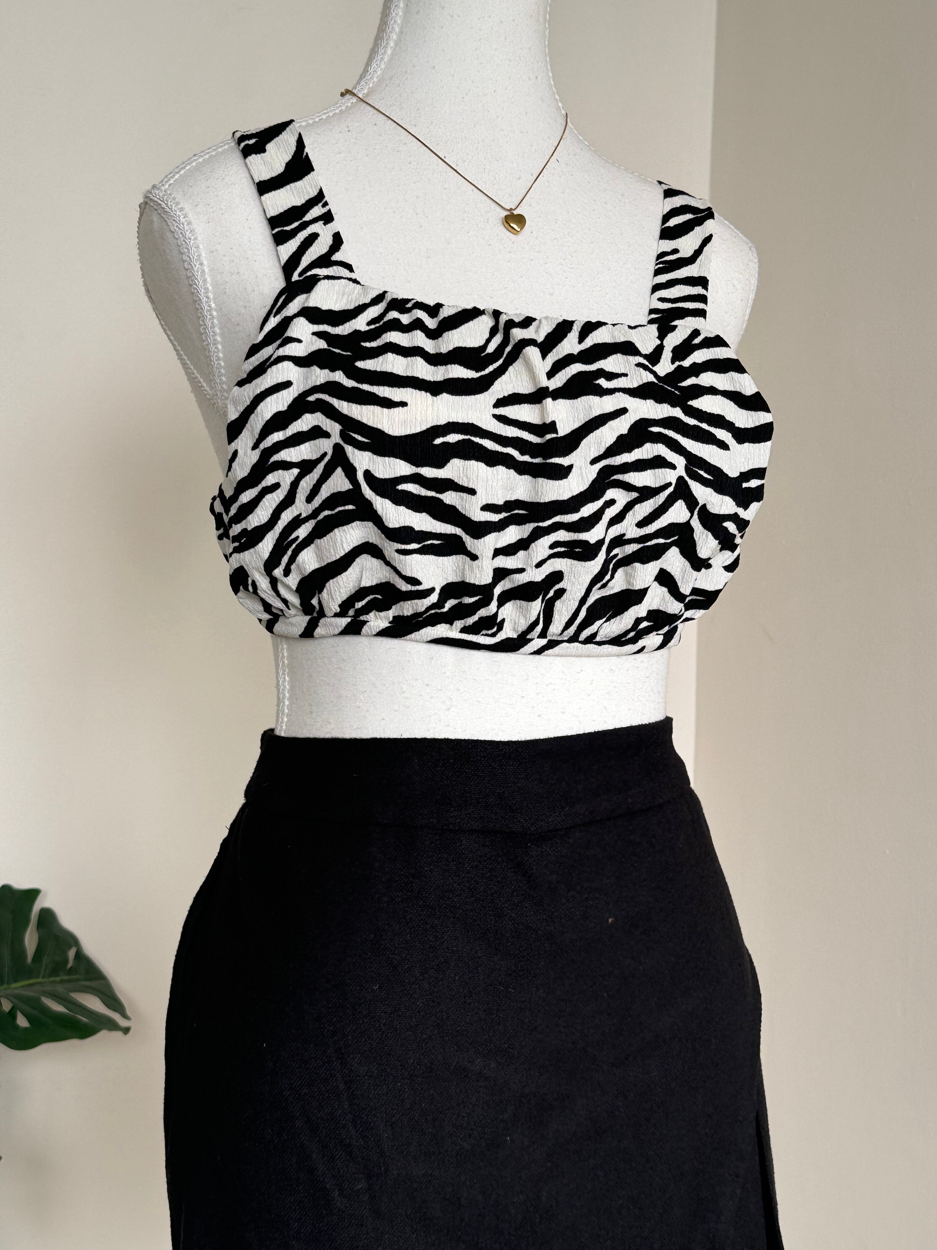 Zebra Print Crop Top