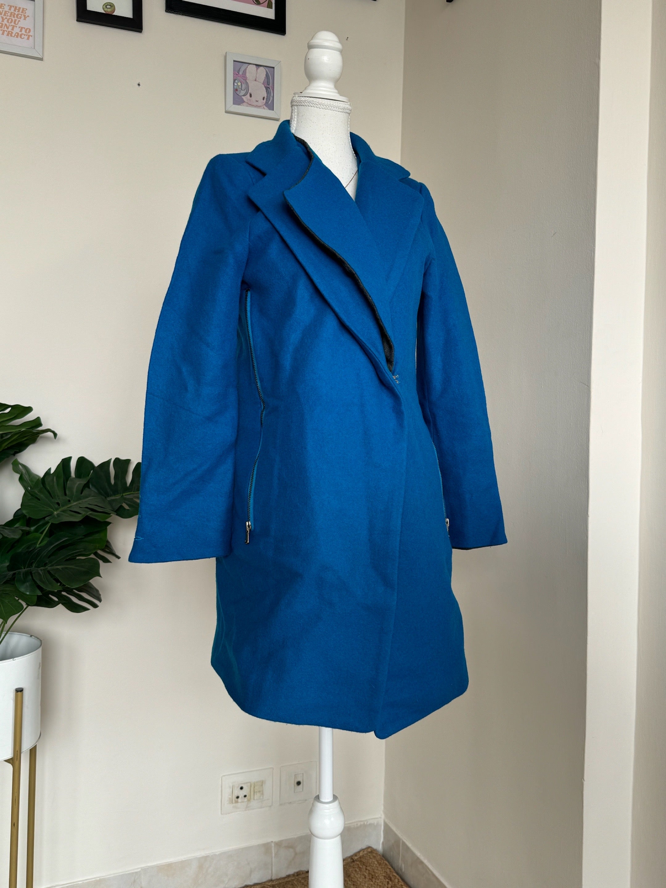 Royal Blue Woollen Overcoat - R