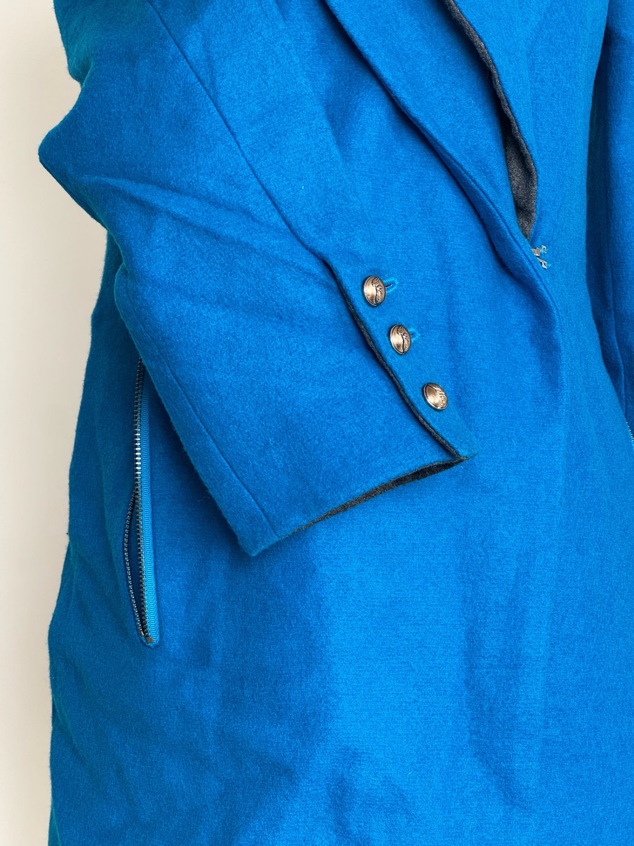 Royal Blue Woollen Overcoat - R