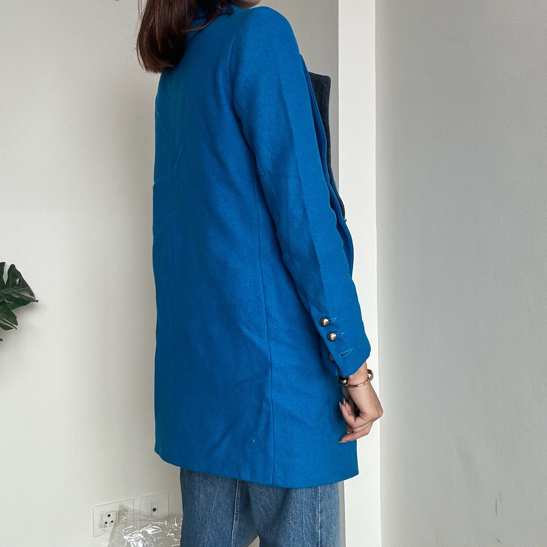 Royal Blue Woollen Overcoat - R