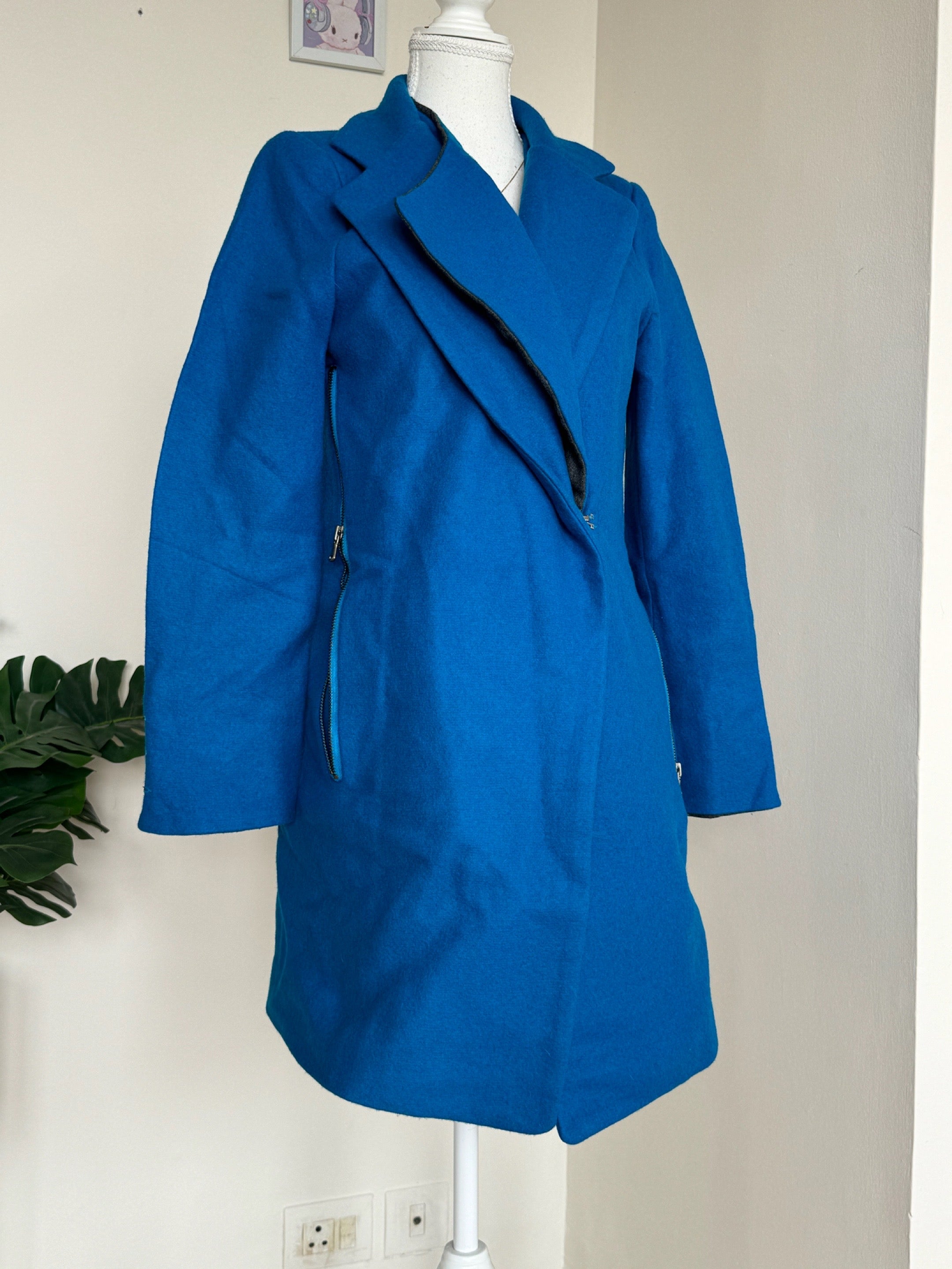 Royal Blue Woollen Overcoat - R