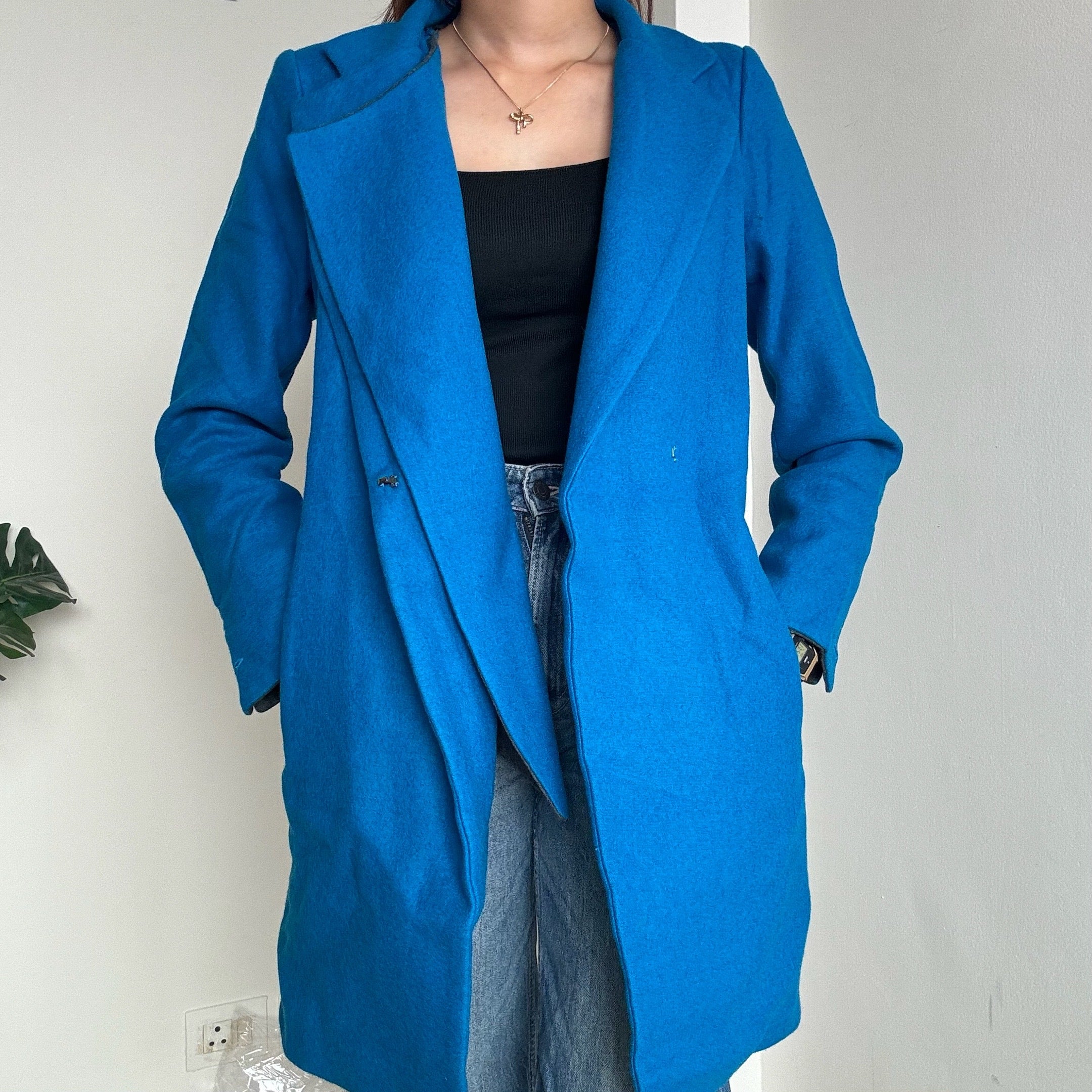 Royal Blue Woollen Overcoat - R