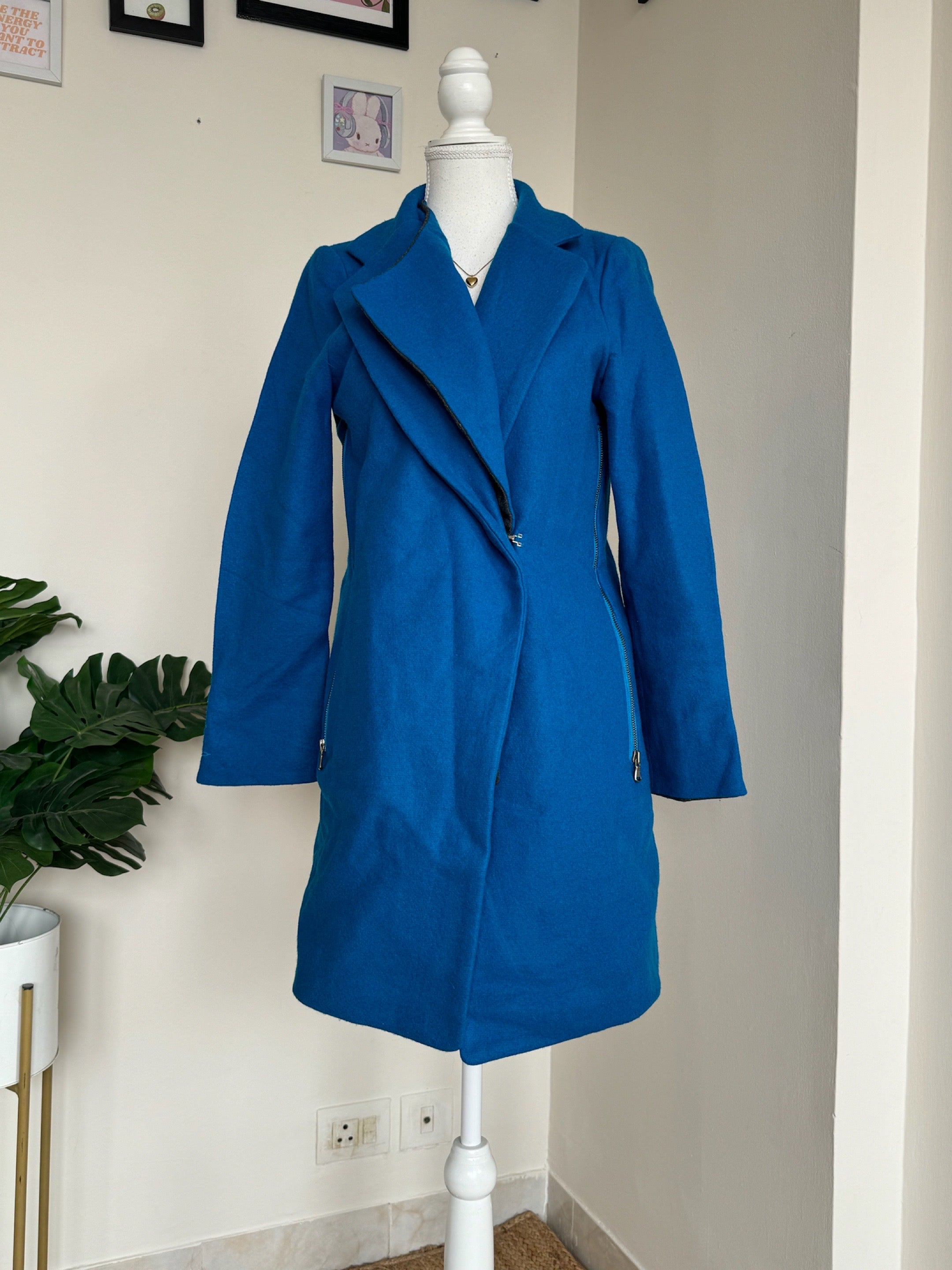 Royal Blue Woollen Overcoat - R