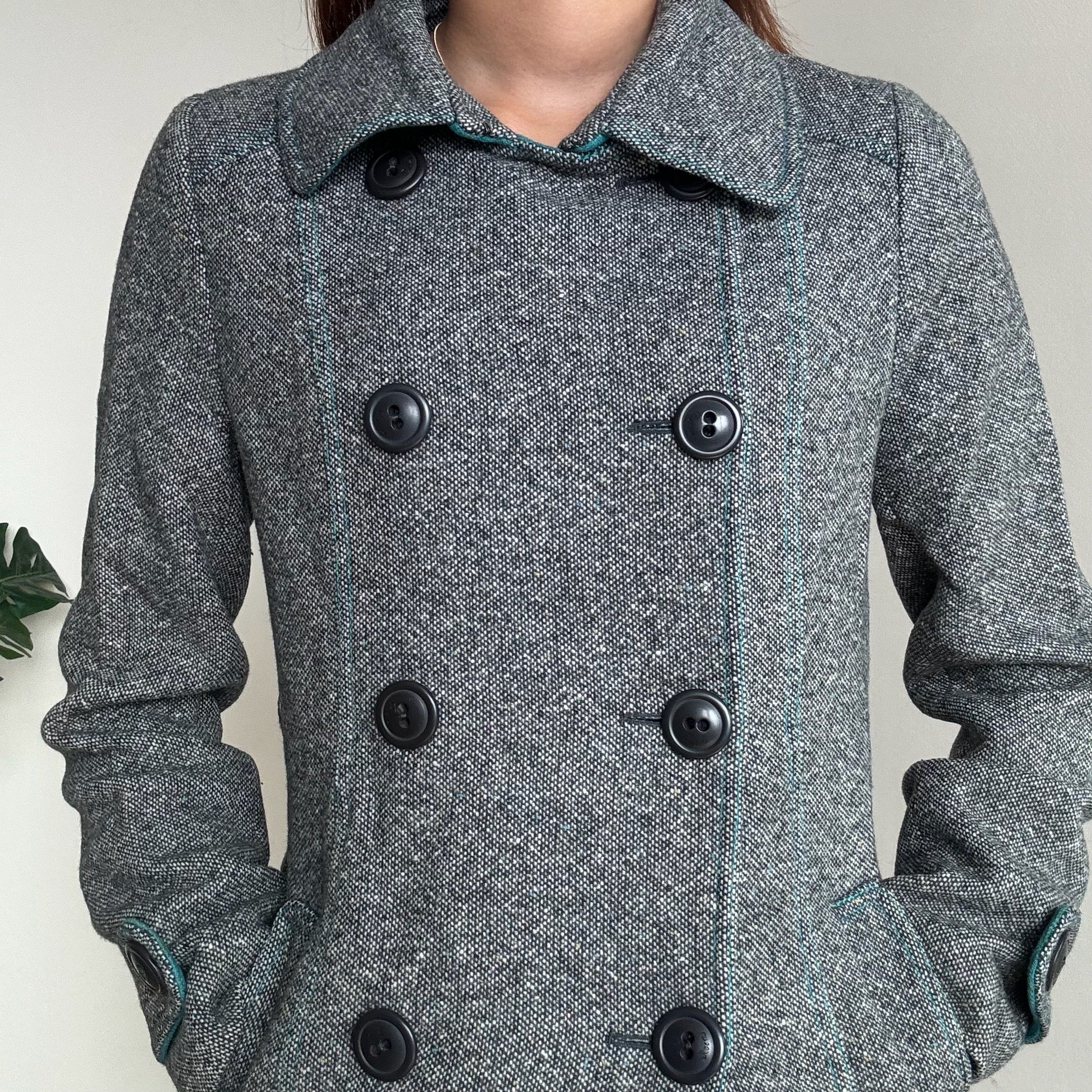 Grey Woollen Overcoat - Roem