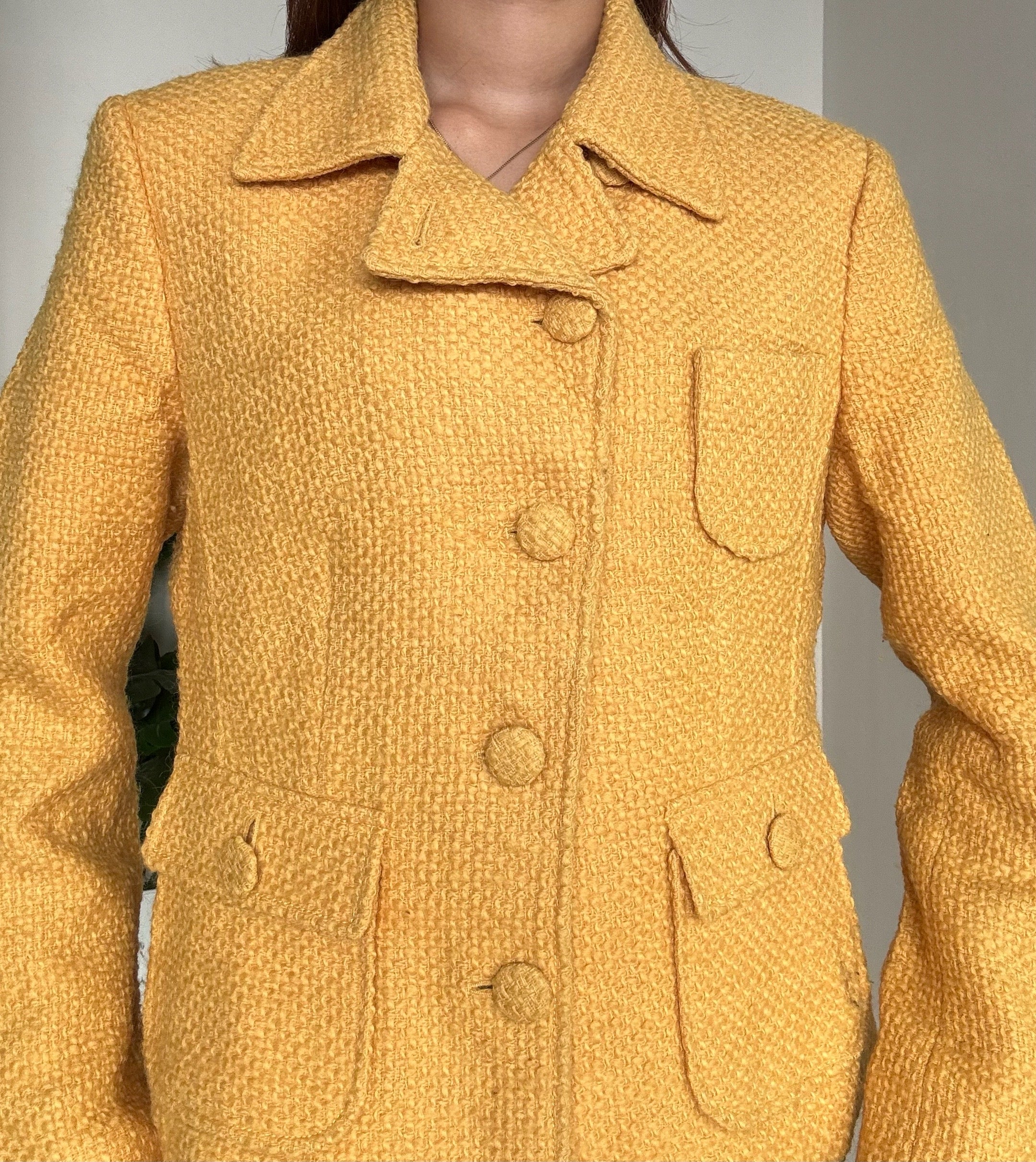 Yellow Tweed Blazer