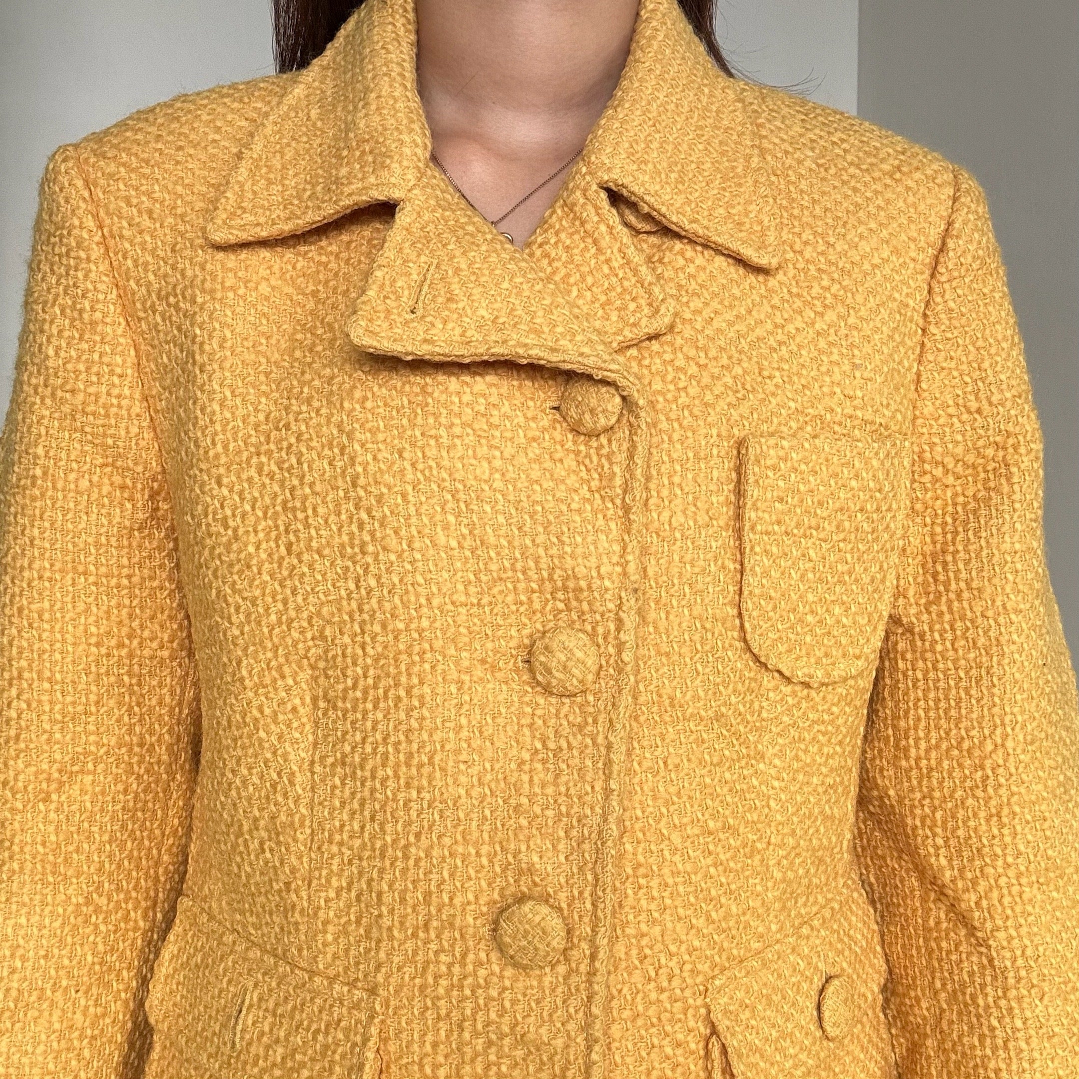 Yellow Tweed Blazer