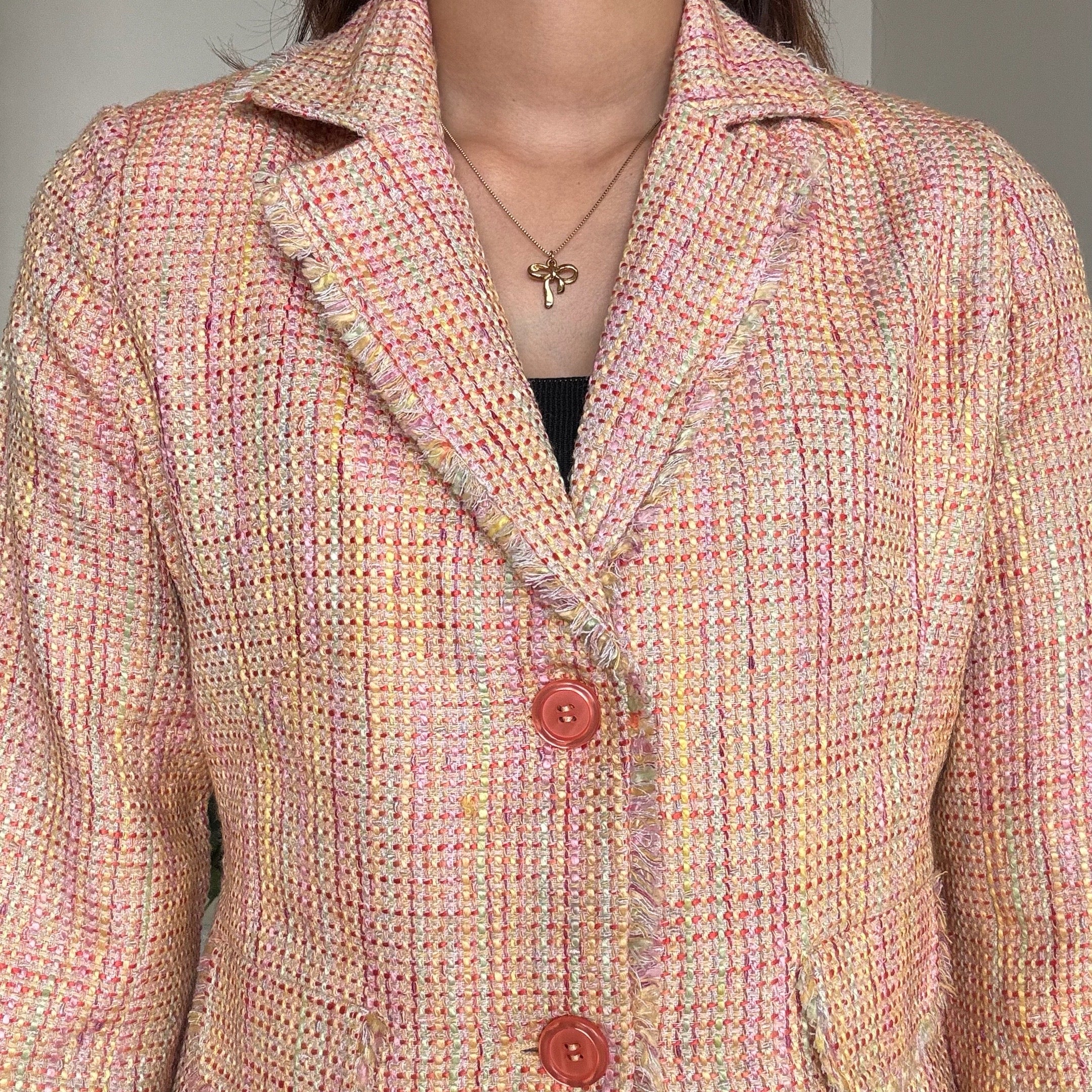 Orange Tweed Blazer - W