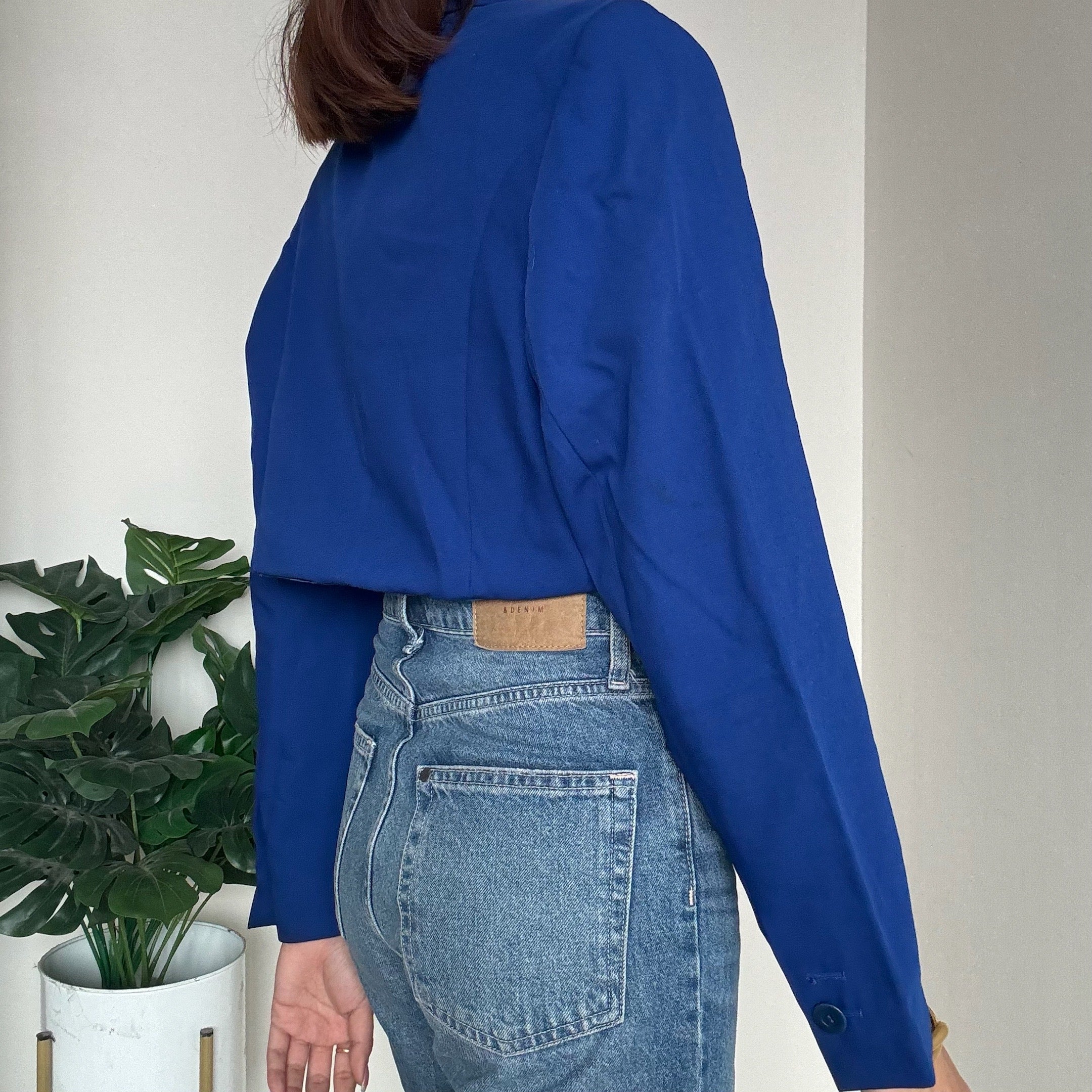 Royal Blue Cropped Blazer - D