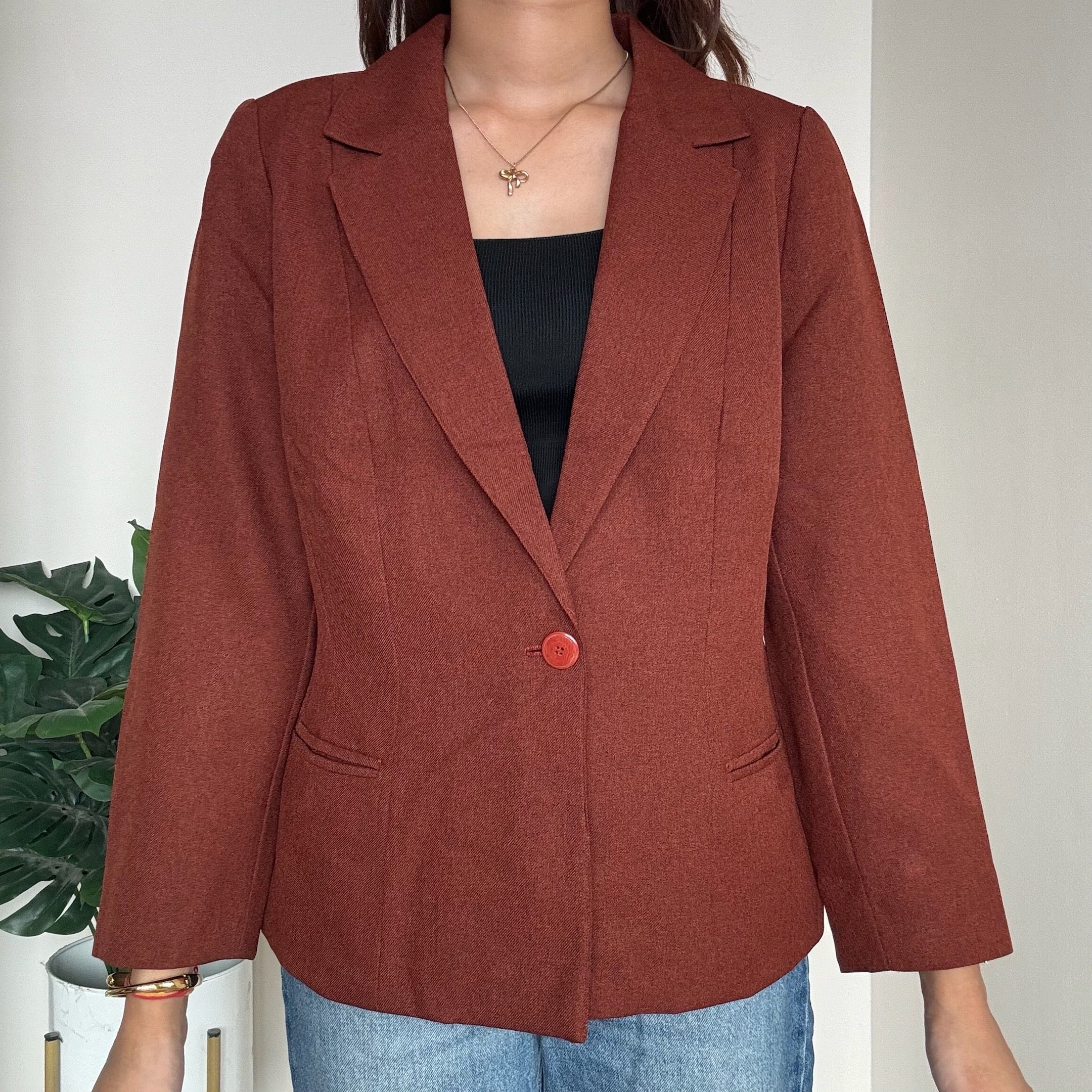 Solid Tan Blazer - 08