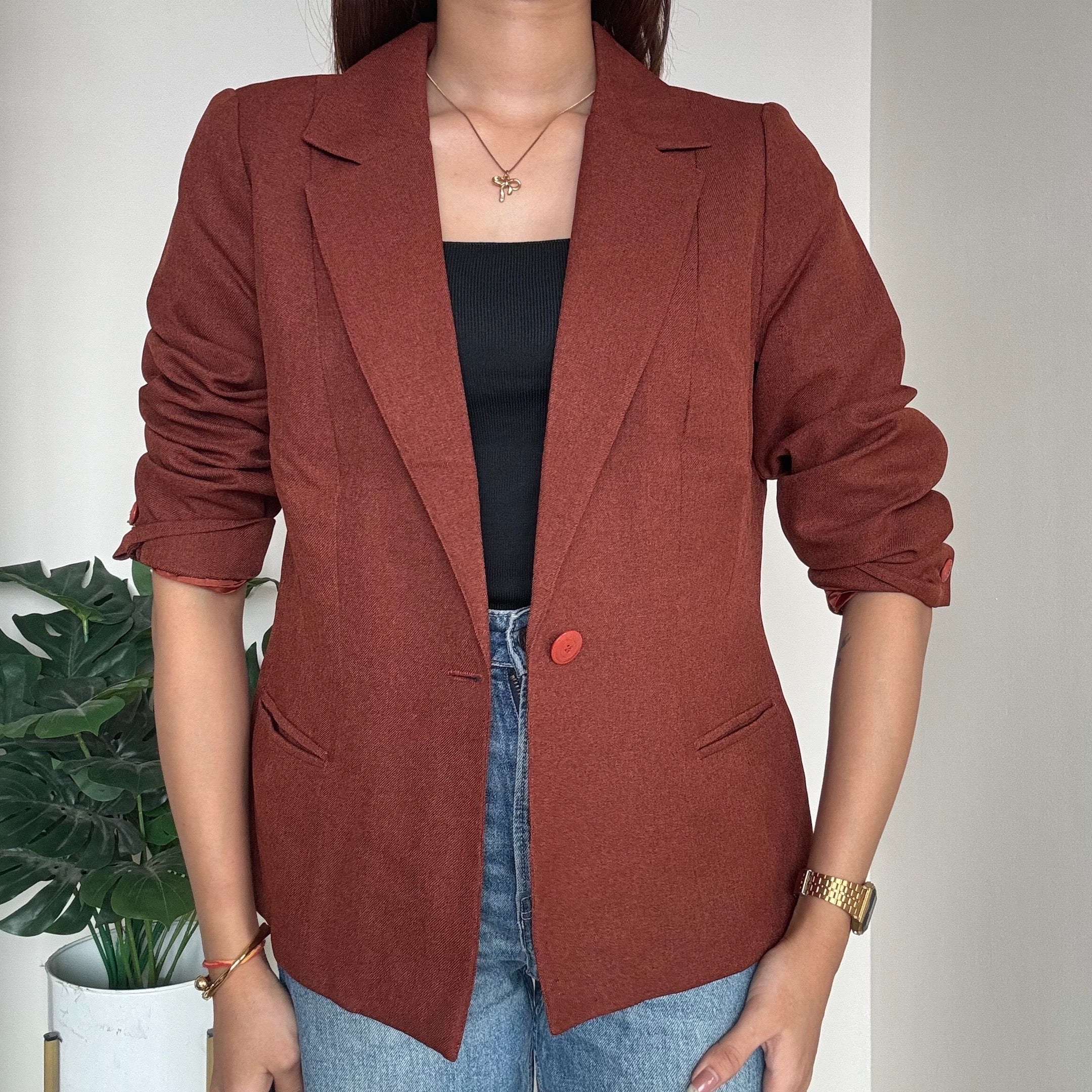 Solid Tan Blazer - 08