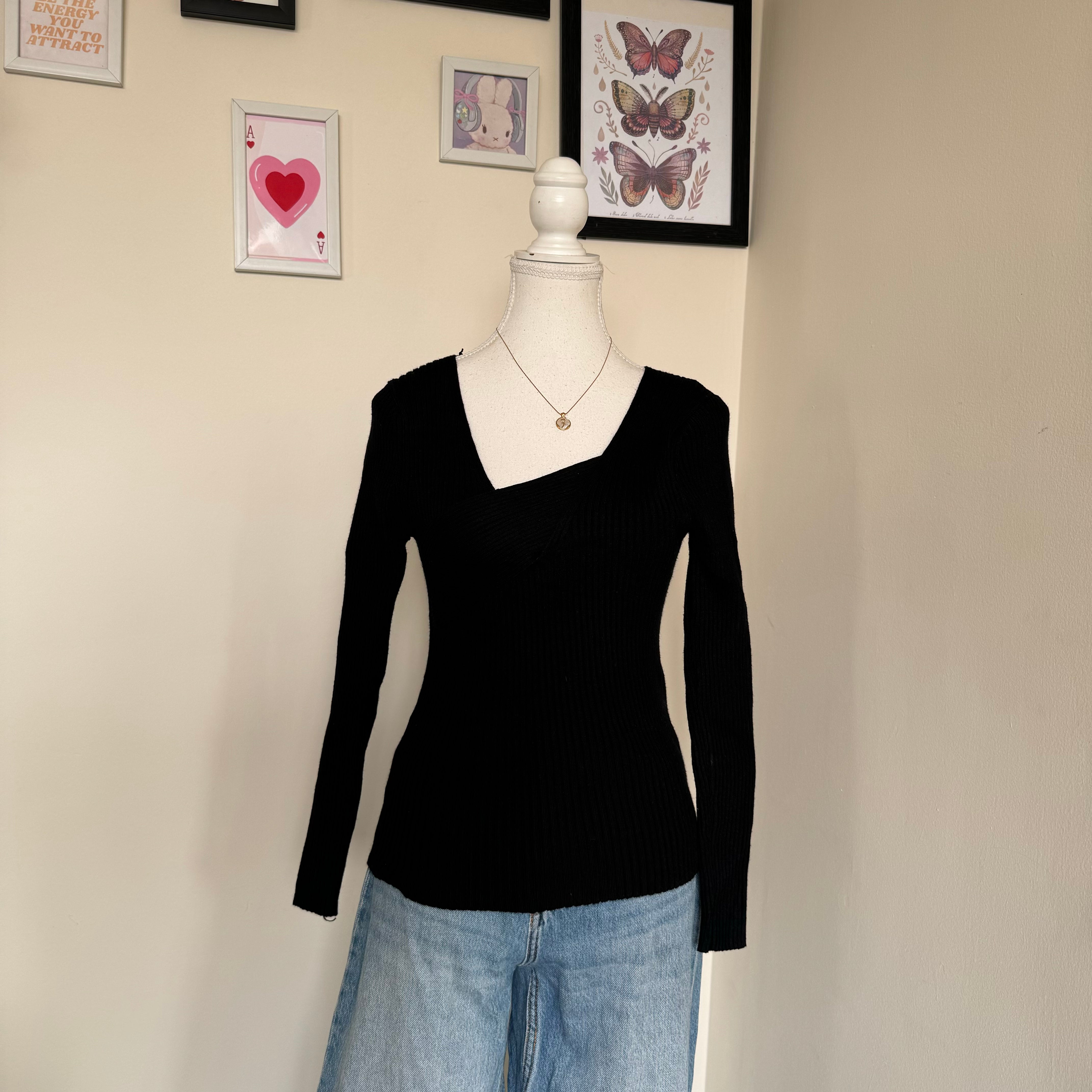 Black Knit Top - 01