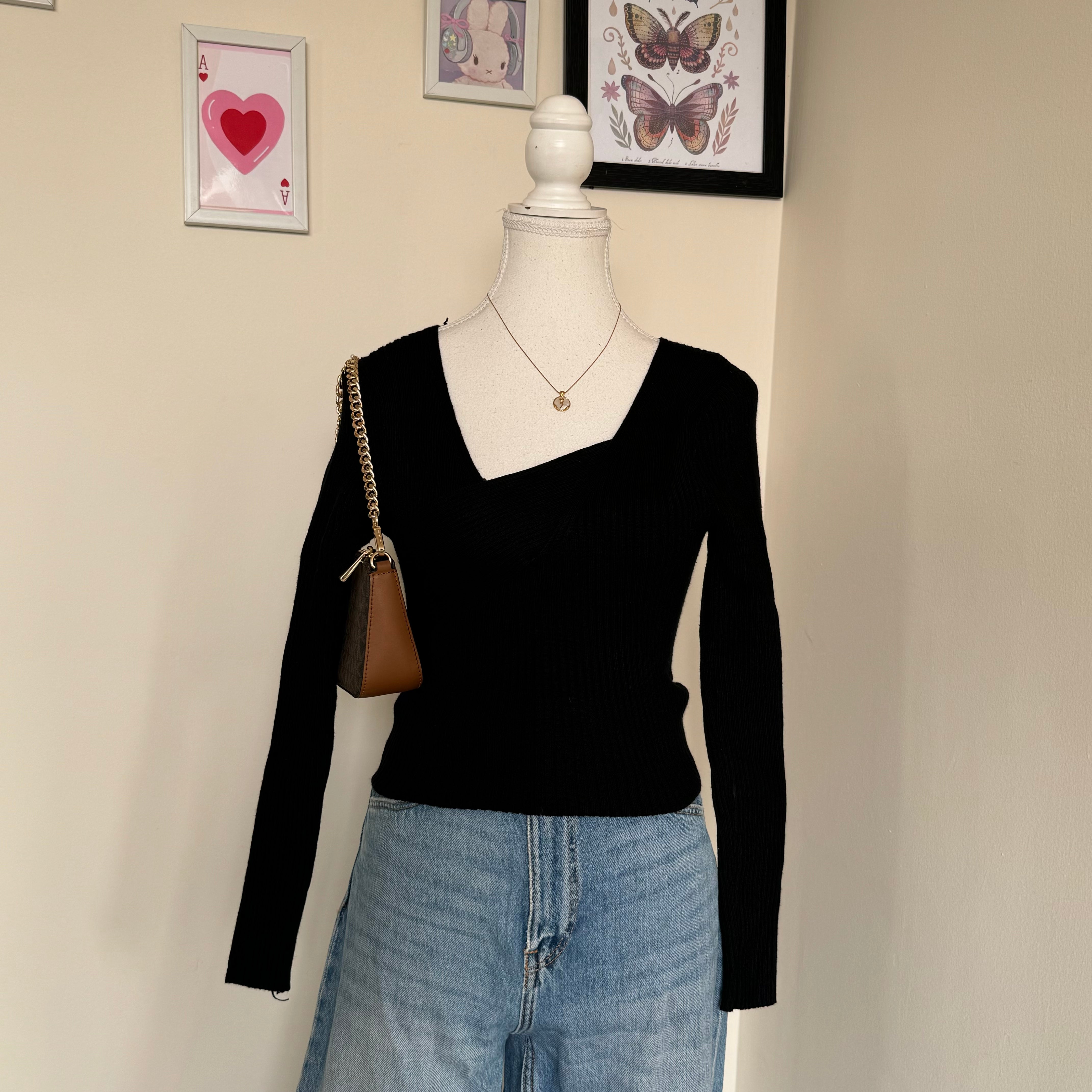 Black Knit Top - 01